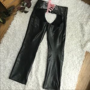Leather chaps motorcycle